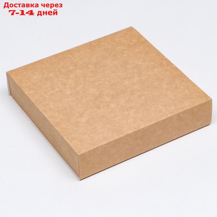 Коробка складная под 8 конфет + шоколад, крафт, 17,7 х 17,8 х 38,5 см - фото 5 - id-p227015121