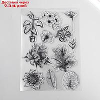 Штамп для творчества силикон "Домашние цветы" 15х21х0,3 см