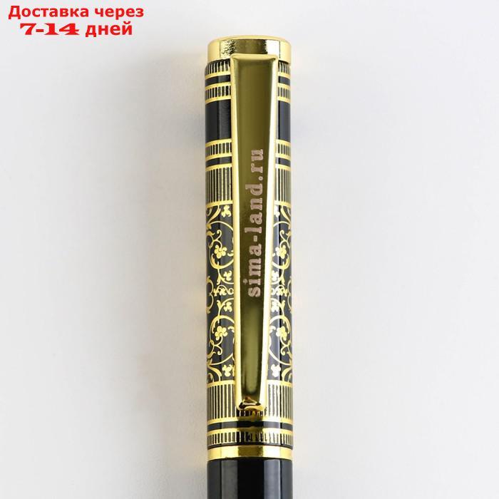Ручка в футляре "Золотой босс", металл, 1.0 мм, синяя паста - фото 4 - id-p227033478