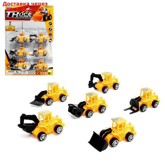 Игровой набор "Строительная техника", в наборе 6 тракторов - фото 1 - id-p227024682