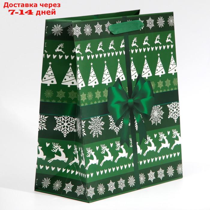 Пакет ламинированный вертикальный "Новогодний подарок", ML 27 × 23 × 11,5 см - фото 2 - id-p227002520