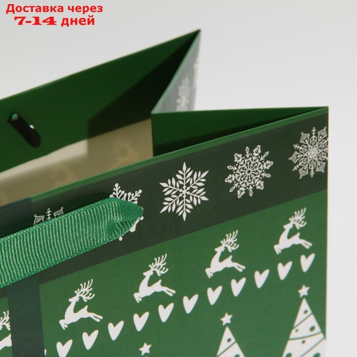 Пакет ламинированный вертикальный "Новогодний подарок", ML 27 × 23 × 11,5 см - фото 4 - id-p227002520