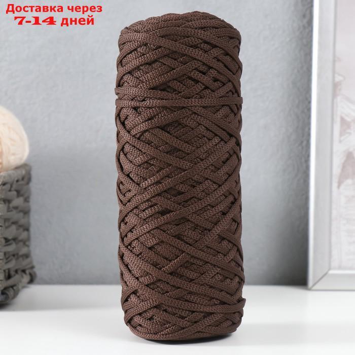 Шнур для вязания 100% полиэфир, ширина 3 мм 100м (шоколад) - фото 5 - id-p227002554