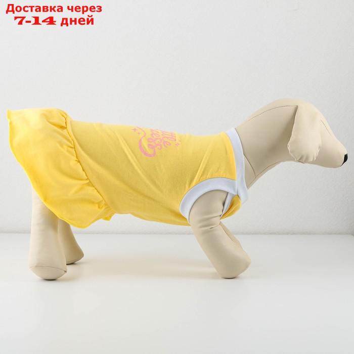 Платье для собак кулирка L Желтое - фото 4 - id-p227033569