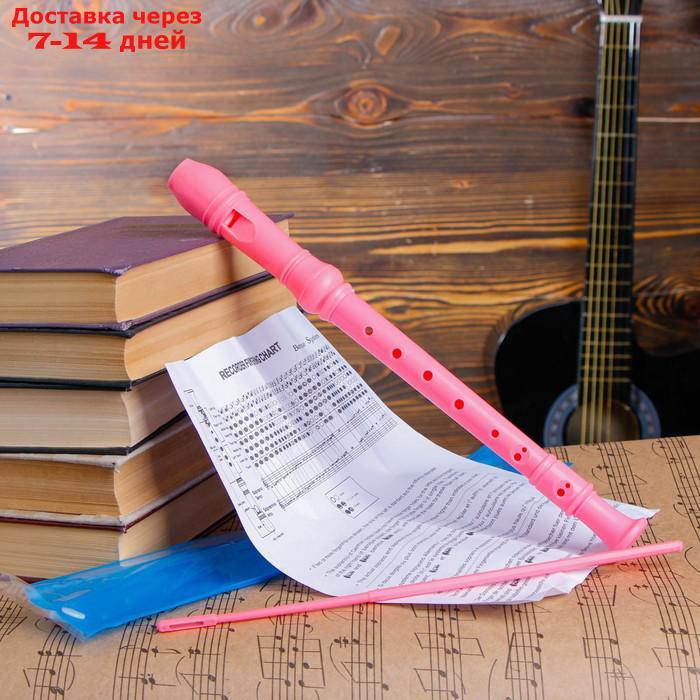 Блокфлейта, 8 отверстий, немецкая система, сопрано, розовая - фото 2 - id-p227002590