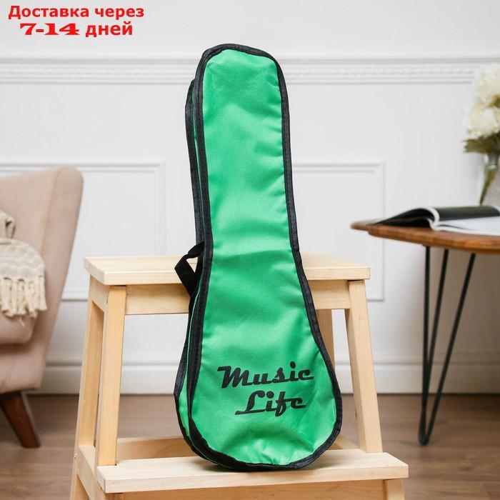 Чехол для укулеле сопрано Music Life, зелёный - фото 3 - id-p227029617
