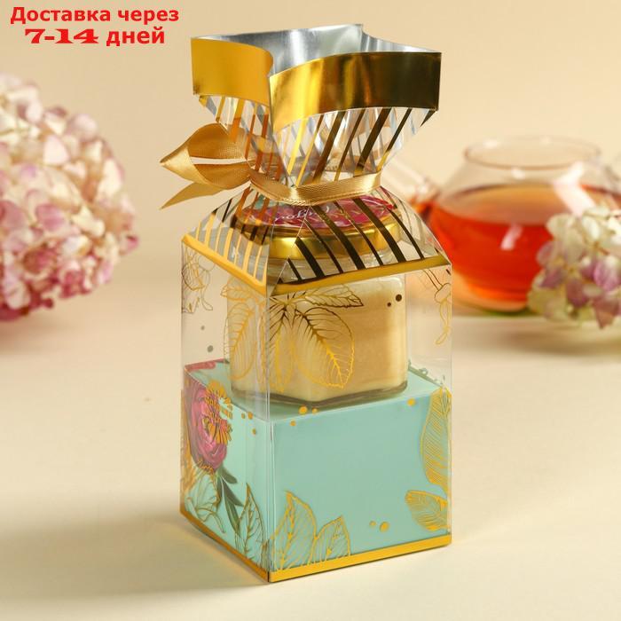 Набор "Цвети от счастья": крем-мёд с хлопком 120 г., чай чёрный с апельсином и шоколадом 50 г. - фото 4 - id-p227029711