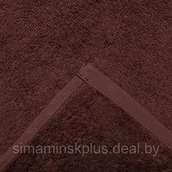 Простыня махровая гладкокрашеная 155х200 см, цвет коричневый - фото 2 - id-p227168916