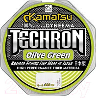 Леска плетеная KAMATSU Techron Olive Green 0.08мм 135м / 259135008