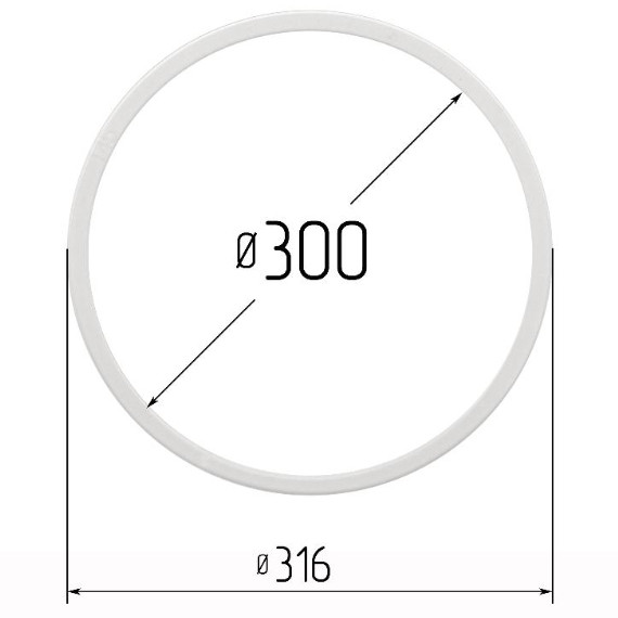 Кольцо прозрачное Ø 300 мм