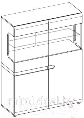 Шкаф с витриной Anrex Linate 3D-1S/Typ 33 - фото 3 - id-p227171598