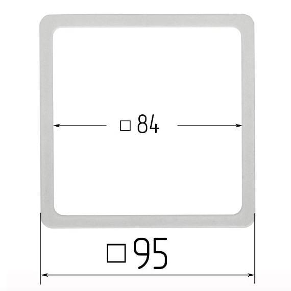 Квадрат прозрачный 95х95 мм
