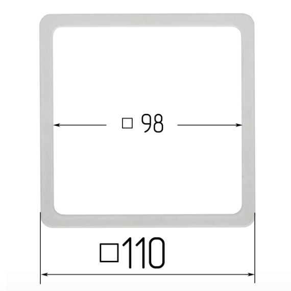 Квадрат прозрачный 110х110 мм