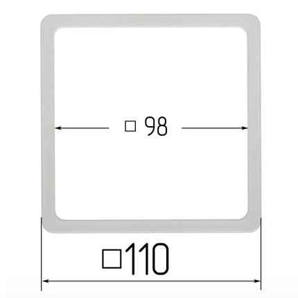 Квадрат прозрачный 110х110 мм, фото 2