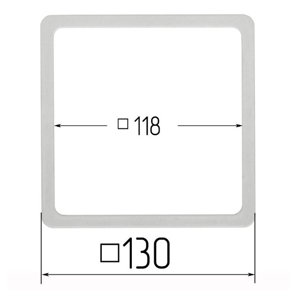 Квадрат прозрачный 130х130 мм