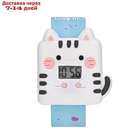 Часы наручные электронные, детские "Котик", ремешок l-21.5 см