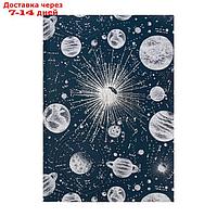 Записная книжка А5, 160 листов в клетку "Астрономия", твердая обложка, матовая лиминация, тиснение фольгой,