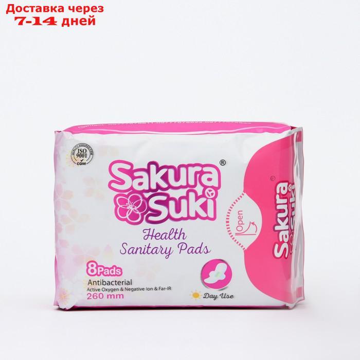 Прокладки гигиенические Sakura Suki Женские 260 мм дневные интенсив, 8 шт - фото 3 - id-p227044954