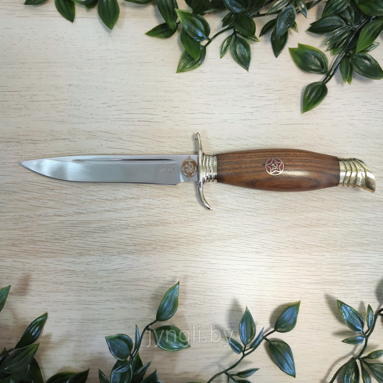 Нож НКВД Х12МФ кованая (рукоять - светлое дерево) - фото 2 - id-p227074436