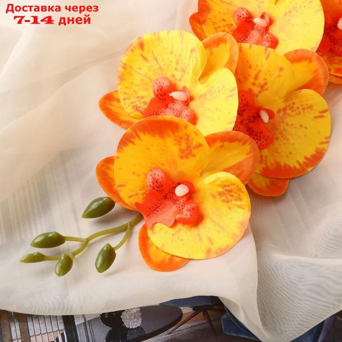 Цветы искусственные "Орхидея фаленопсис" премиум, 7х55 см, жёлтый - фото 2 - id-p227043241
