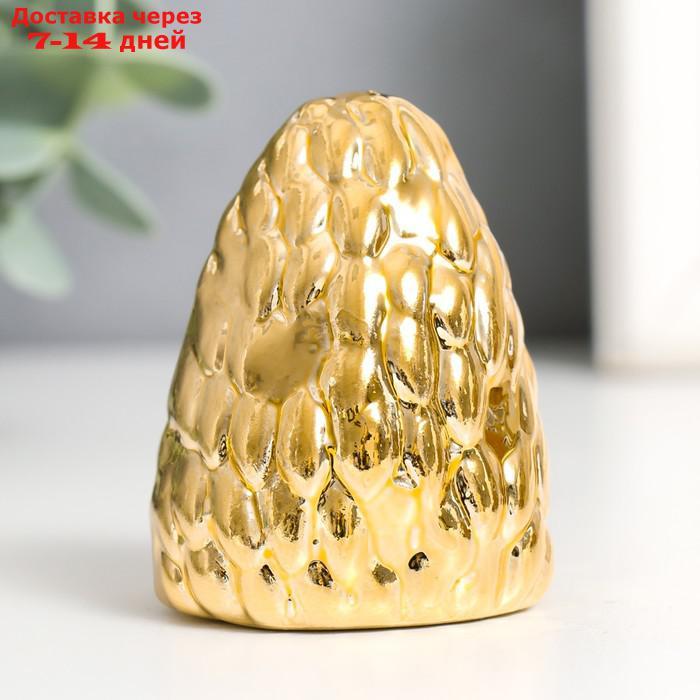 Сувенир керамика "Ёжик" золото 5х4,5х6,7 см - фото 4 - id-p227037155