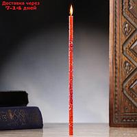 Свеча магическая восковая "Гармония и блаженство", с розой, 16х0,6 см, красный