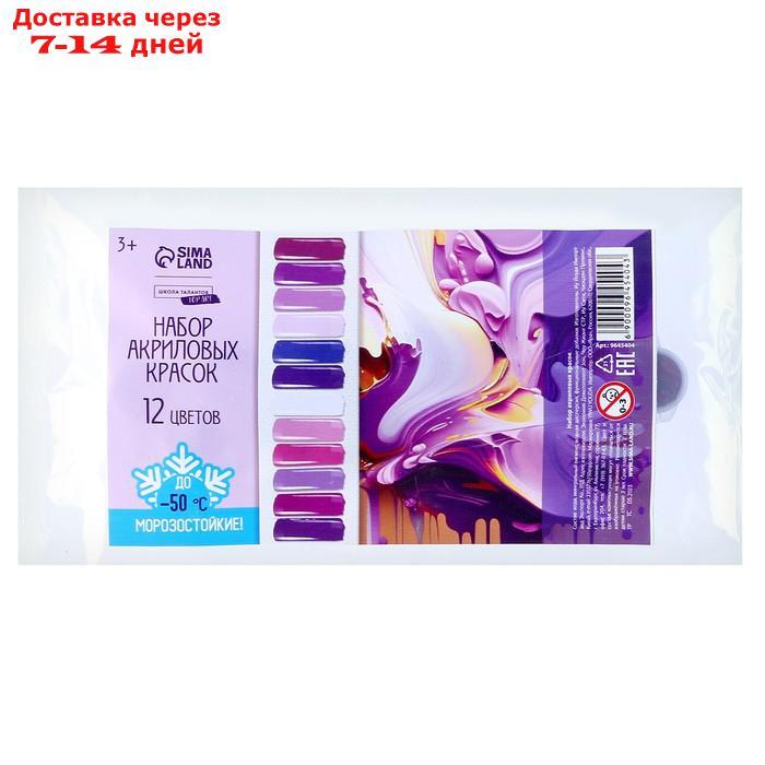 Набор акриловых красок " Фиолетовый бум" , 12 цветов - фото 4 - id-p227051428