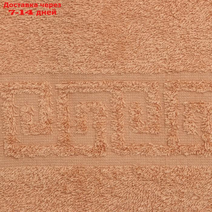 Полотенце махровое с бордюром 40х70 см, цвет бежевый, хлопок 100%, 500г/м2 - фото 3 - id-p227047561