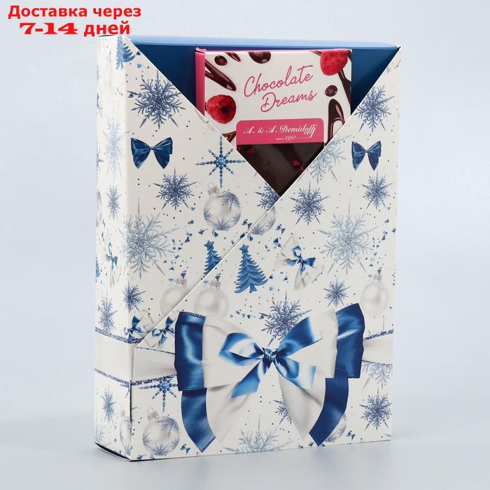 Складная коробка "Новогодний бант", 21× 15 × 5 см - фото 2 - id-p227065372