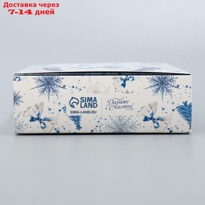 Складная коробка "Новогодний бант", 21× 15 × 5 см - фото 5 - id-p227065372