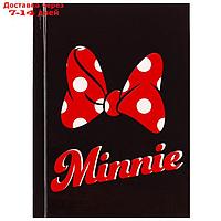 Блокнот А7 "Minnie", 64 листа, в твёрдой обложке, Минни Маус