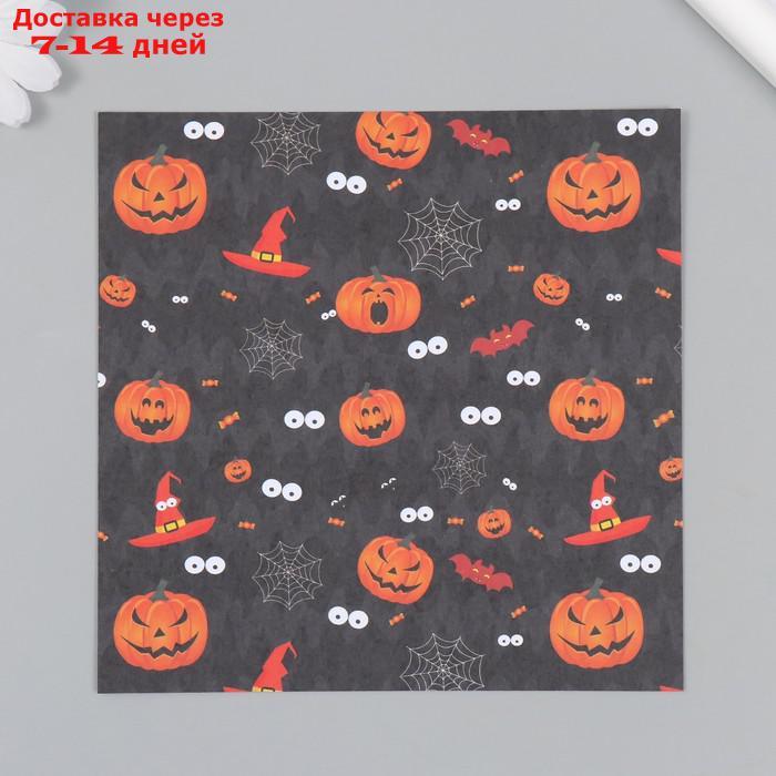 Набор бумаги для скрапбукинга 12 листов 12 дизайнов "Хэллоуин" 160 гр 15,2х15,2 см - фото 4 - id-p227063899