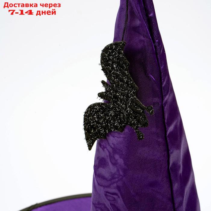 Карнавальная шляпа "Фиолетовая", драпированная, с летучей мышью, р. 56 58 - фото 2 - id-p227069752