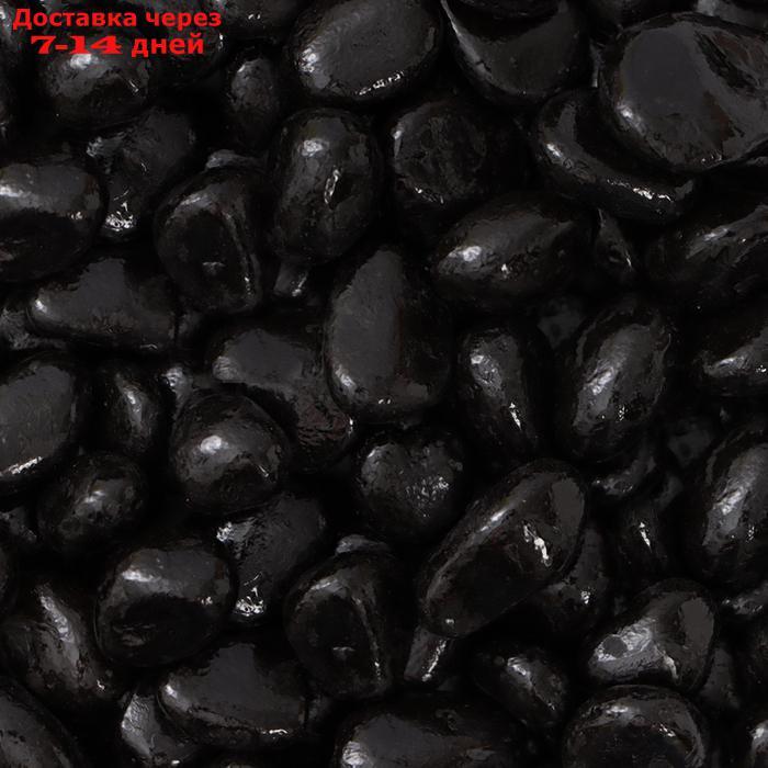 Грунт для аквариума "Галькая черная" галька декоративная 350 г фр.5-10 мм - фото 2 - id-p227067681