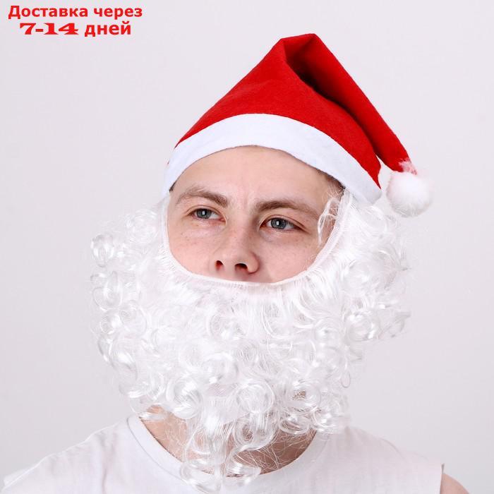 Колпак с бородой "Дед мороз" - фото 1 - id-p227059261