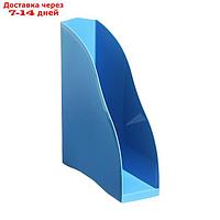 Лоток для бумаг вертикальный СТАММ "Дельта", ширина 85 мм, сине-голубой