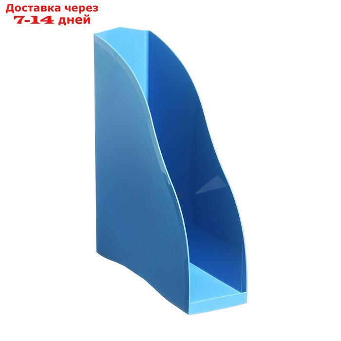 Лоток для бумаг вертикальный СТАММ "Дельта", ширина 85 мм, сине-голубой - фото 1 - id-p227073795