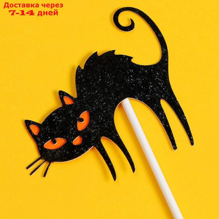 Украшение для торта "Черная кошка", набор 3 шт. - фото 2 - id-p227060783