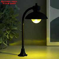Декор для творчества пластик свет "Фонарь с круглой лампой" 7,8х16 см