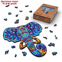 Пазл фигурный деревянный Timeless Elephant, размер 24х26 см, 183 детали
