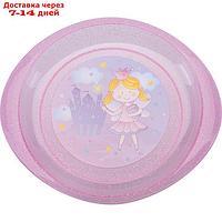 Тарелка детская "Принцесса", диаметр 18 см, для вторых блюд, от 4 мес., цвета МИКС