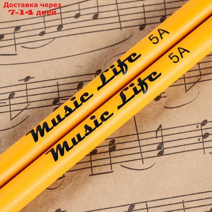 Барабанные палочки Music Life, 5А, клён, желтый - фото 2 - id-p227037941