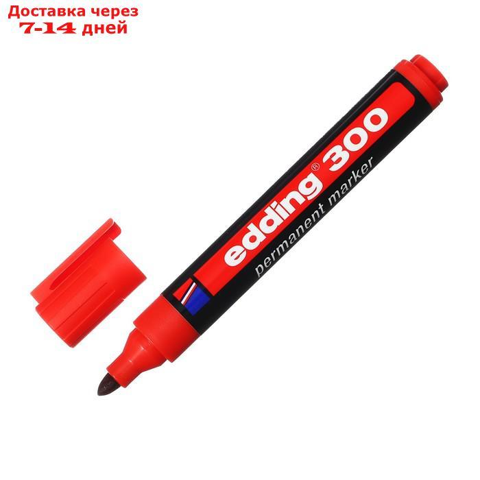 Маркер перманентный EDDING E-300/2 (нестираемый), 1.5 - 3.0 мм, красный - фото 3 - id-p227065639
