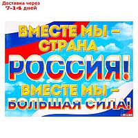 Плакат "Мы вместе - Россия!" радуга, 44,5х60 см