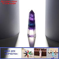 Кристалл из натурального камня "Фиолетовый флюорит", высота от 4 до 5 см
