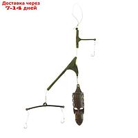 Монтаж фидерный донный X-FEEDER SHARK, кормушка BULLET FLYING-2, 3 крючка, 60 г