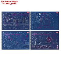 Альбом для рисования А4, 40 листов на спирали "Dream ON", обложка мелованный картон, матовая ламинация, 3D
