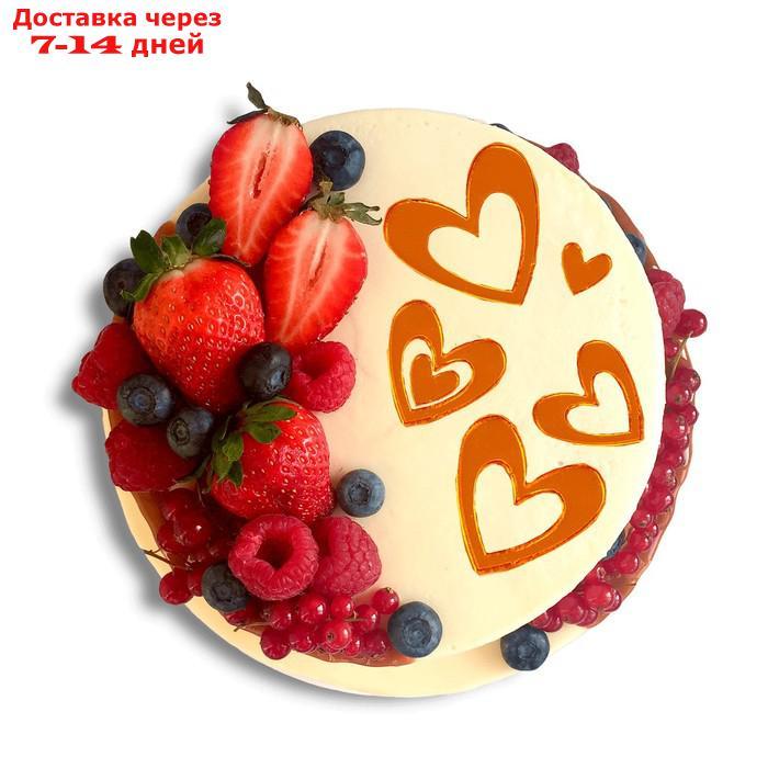 Украшение для торта "Сердечки", цвет золото - фото 1 - id-p227044477