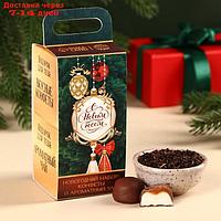 Набор: чай и конфеты в двойной коробке "С новым годом"
