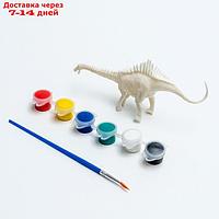 Набор для творчества "Раскрась спинозавра", краска 6 цветов по 2 мл, кисть